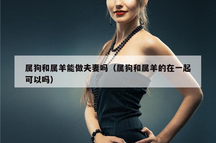 属狗和属羊能做夫妻吗（属狗和属羊的在一起可以吗）